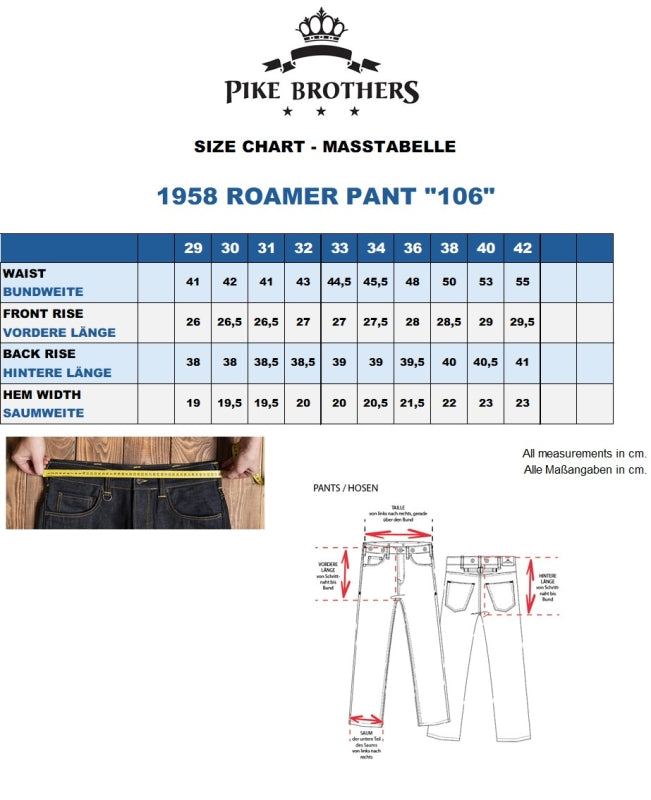 1958 Roamer Pant 15oz indigo 106 rinse