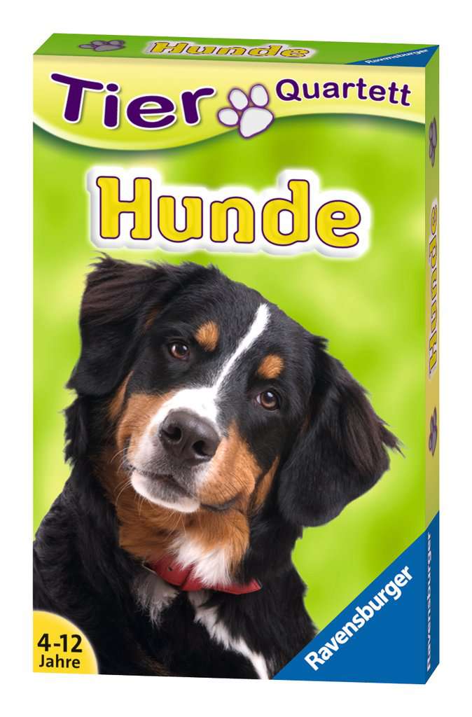 Ravensburger 20420 - Tierquartett Hunde, Klassiker für 3-6 Spieler ab 4 - 12 Jahre, 32 Hunderassen