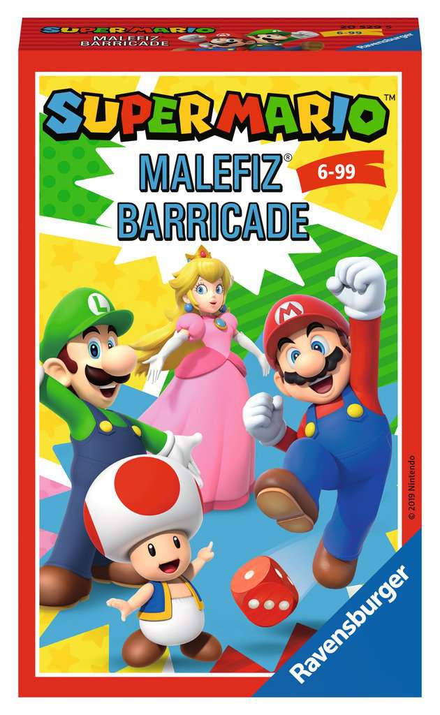 Ravensburger 20529 - Super Mario Malefiz,  Mitbringspiel für 2-4 Spieler, ab 6 Jahren, kompaktes Format, Reisespiel, Spieleklassiker