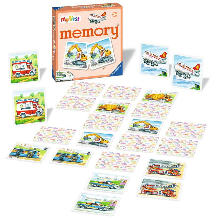 Ravensburger - 20878 - My first memory® Fahrzeuge, Merk- und Suchspiel mit extra großen Bildkarten für Kinder ab 2 Jahren