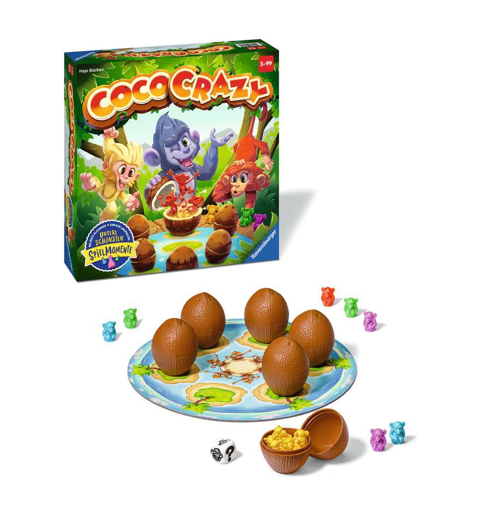 Ravensburger 20897 - Coco Crazy, Brettspiel für Kinder ab 5 Jahren, Familienspiel für Kinder und Erwachsene, Merkspiel für 2-8 Spieler