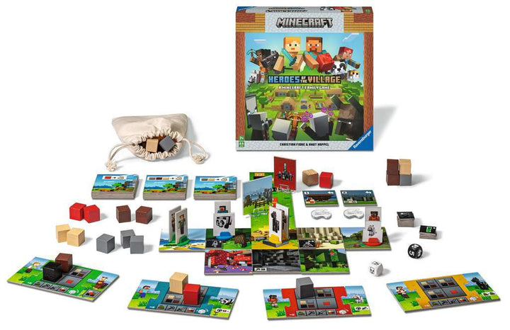 Ravensburger 20914 Minecraft Heroes of the Village – Kooperatives Familienspiel für 2-4 Spieler ab 7 Jahren