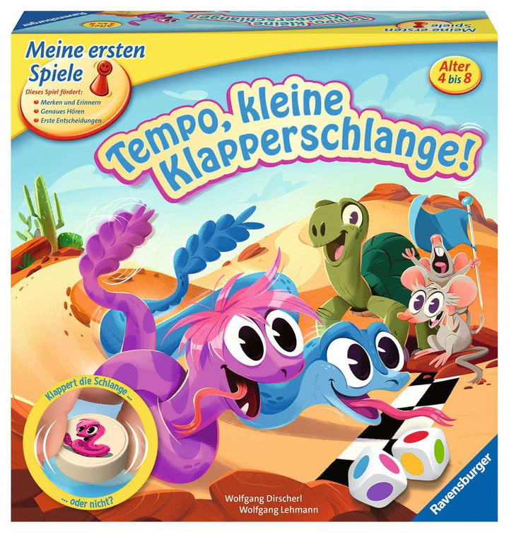 Ravensburger 20950 - Tempo, kleine Klapperschlange! - das lustige Brettspiel für Kinder ab 4 Jahren, für alle Fans auch von Tempo kleine Schnecke