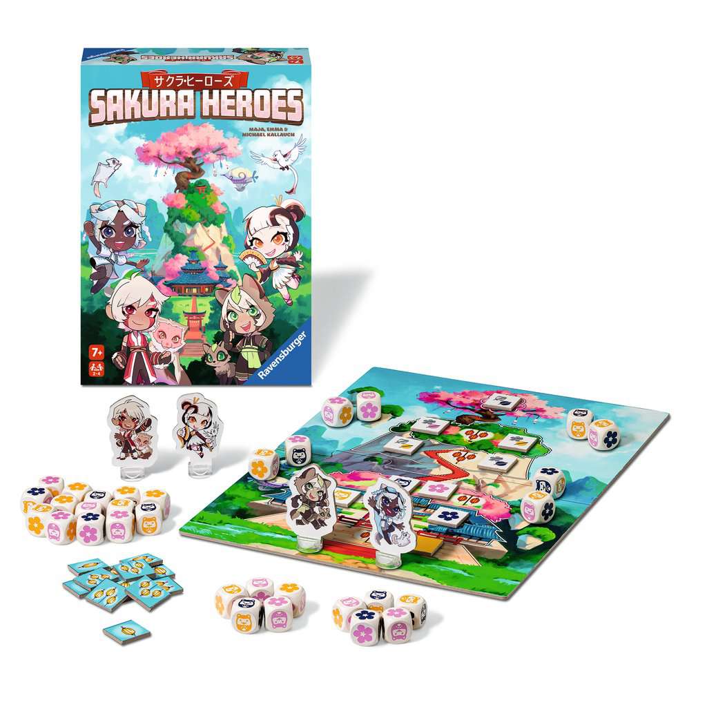 Ravensburger 20957 Sakura Heroes - Würfelspiel mit ganz viel Action für 2-4 Spieler ab 7 Jahren