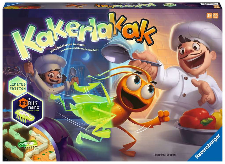 Ravensburger 20970 - Kakerlakak Glow in the dark - Aktionsspiel mit elektronischer Kakerlake für Groß und Klein,  Familienspiel für 2-4 Spieler, geeignet ab 5 Jahren