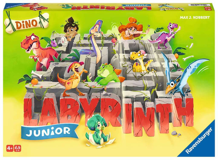 Ravensburger® 20980 - Dino Junior Labyrinth -  Familienklassiker für die Kleinen, Spiel für Kinder ab 4 Jahren -  Gesellschaftspiel geeignet für 2-4 Spieler, Junior-Ausgabe mit Dinosaurier-Thema