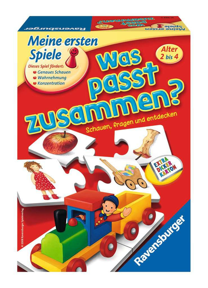 Ravensburger 21402 - Was passt zusammen? - Puzzelspiel für Kinder, Bildpaare zuordnen für 1-4 Spieler ab 2 Jahren