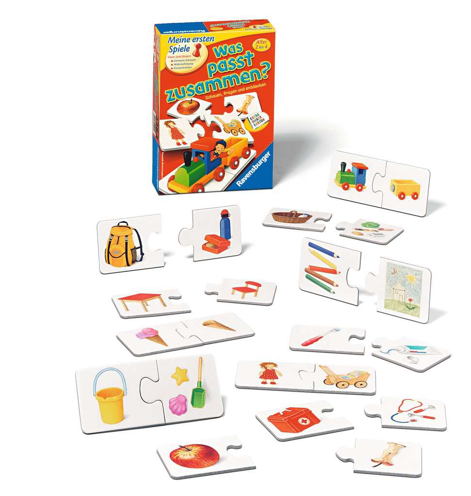 Ravensburger 21402 - Was passt zusammen? - Puzzelspiel für Kinder, Bildpaare zuordnen für 1-4 Spieler ab 2 Jahren