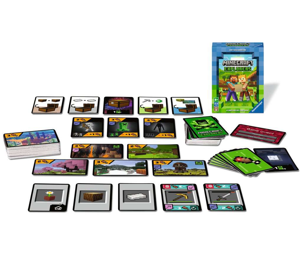 Ravensburger 21580 Minecraft Explorers – Kooperatives Kartenspiel für 1-4 Personen ab 8 Jahren