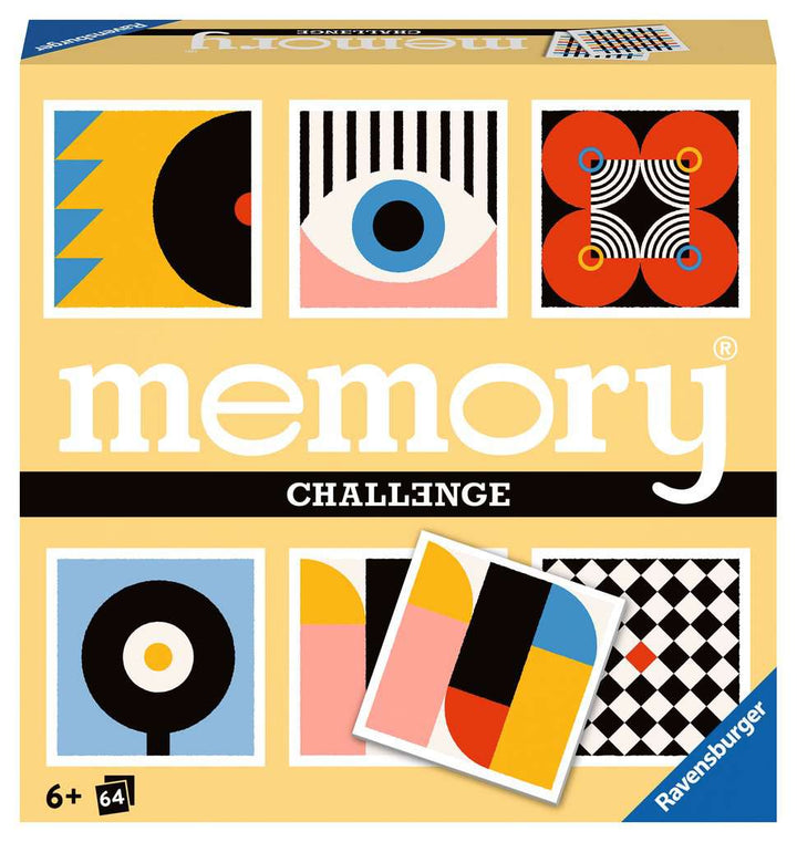 Ravensburger Challenge memory® Verrückte Muster - 22462 - Das weltbekannte Gedächtnisspiel mit 32 kunstvoll gestalteten Kartenpaaren, für 2 bis 8 Spieler ab 6 Jahren