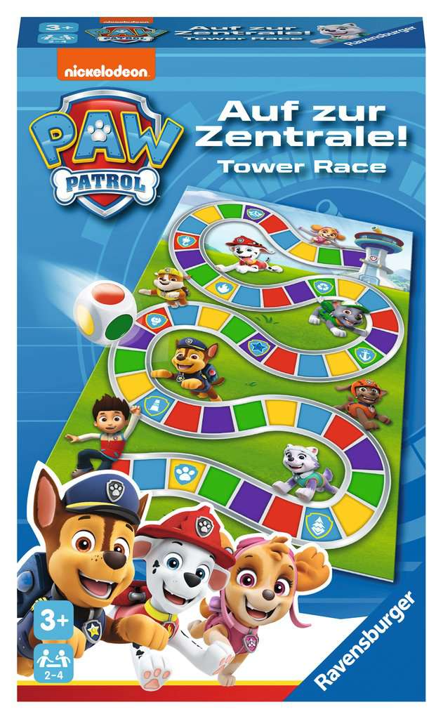 Ravensburger 22671 - Paw Patrol: Auf zur Zentrale! - Mitbringspiel für 2-4 Spieler ab 3 Jahren mit den Helfern auf vier Pfoten aus der erfolgreichen Kinderserie Paw Patrol