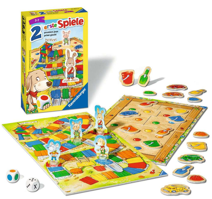 Ravensburger 23354 - Zwei erste Spiele, Mitbringspiel für 2-4 Spieler, Kinderspiel ab 3 Jahren, kompaktes Format, Reisespiel, Brettspiel