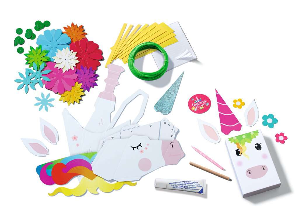 Ravensburger 23541 BeCreative Paper Art Einhörner, DIY für Kinder ab 6 Jahren