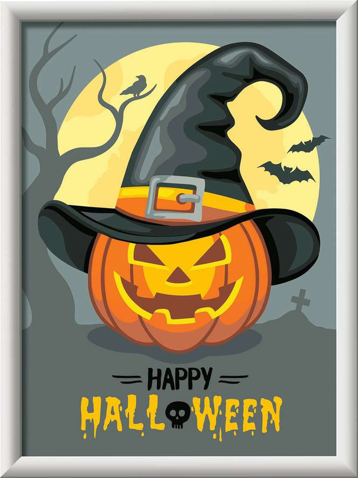 Ravensburger CreArt 23601 - Happy Halloween - Malen nach Zahlen Halloween für Kinder ab 9 Jahre