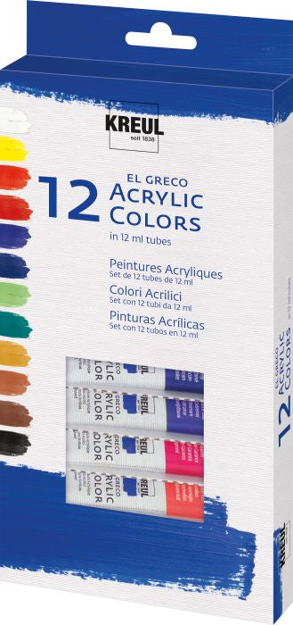 KREUL el Greco Acrylic Set 12 x 12 ml Tu