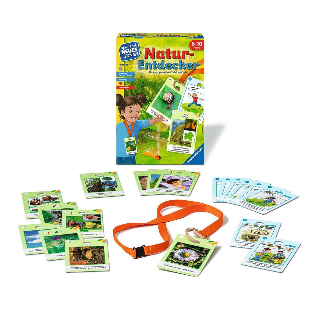 Ravensburger 25033 - Natur-Entdecker - Lernspiel für Kinder, Outdoor Spiel für Kinder von 6-10 Jahren, für 1-6 Spieler, Naturspiel, Bewegungsspiel, Tiere und Pflanzen