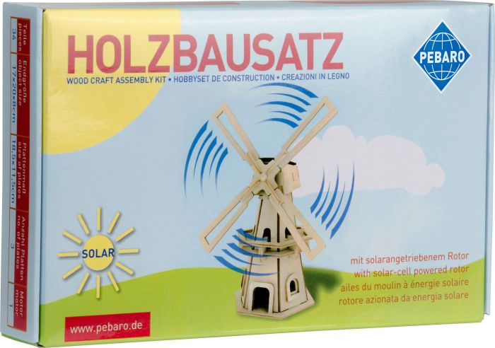 Solar Holzbausatz Windmühle