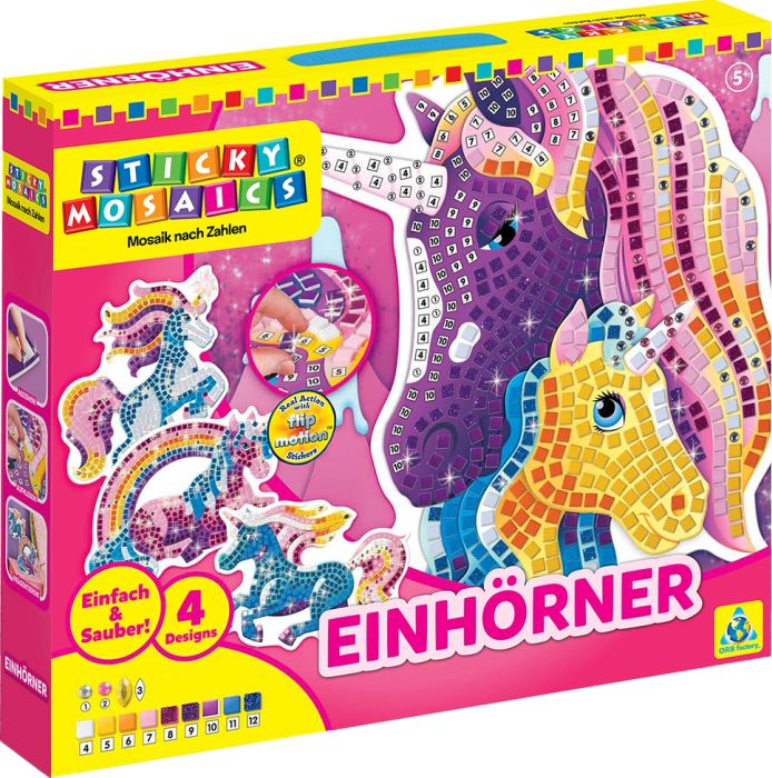 Sticky Mosaics Einhörner