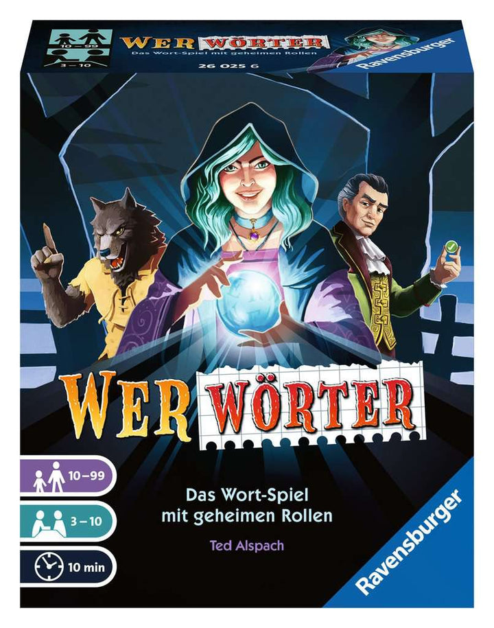 Ravensburger 26025 Werwörter - Spannendes Wort-Ratespiel für Erwachsene und Kinder ab 10 Jahren, Ideal für Spieleabende mit Freunden oder der Familie für 3-10 Spieler