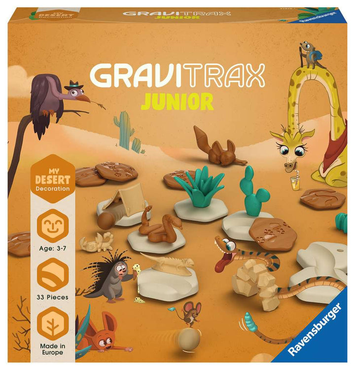 Ravensburger GraviTrax Junior Extension Desert 27076 - Murmelbahn überwiegend aus nachwachsenden Rohstoffen mit Themenwelten, Lernspielzeug und Konstruktionsspielzeug für Jungs und Mädchen ab 3 Jahren