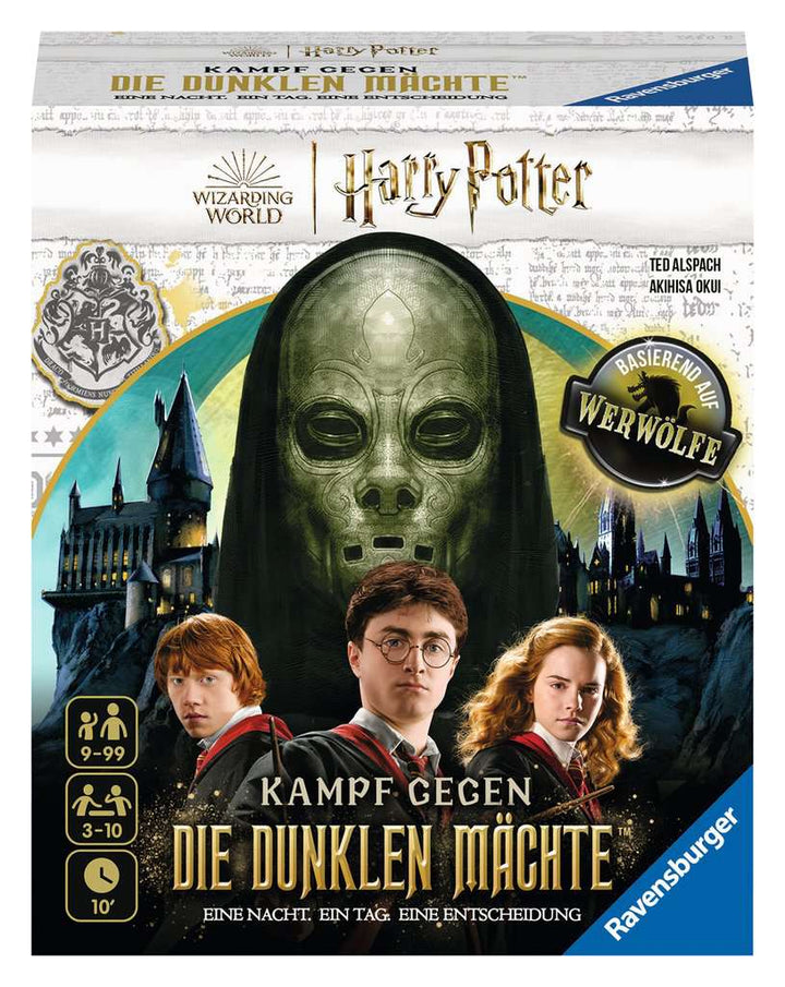 Ravensburger Familienspiel 27353 - Harry Potter - Kampf gegen die dunklen Mächte - Basierend auf Werwölfe - Gesellschaftsspiel ab 9 Jahren für 3-10 Spieler