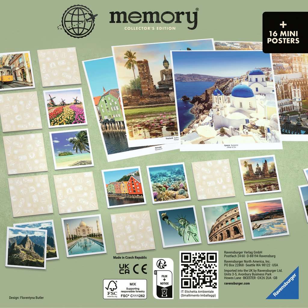 Ravensburger Collector's memory® Schönste Reiseziele – 27379 - Das weltbekannte Gedächtnisspiel mit Bildern von Traumorten, ein besonderes memory® und eine tolle Inspiration für Reiselustige