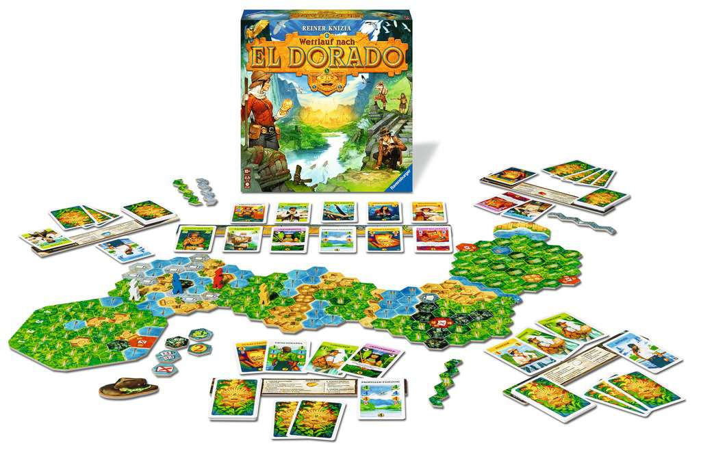 Ravensburger 27457 - Wettlauf nach El Dorado, Strategiespiel, Spiel für Erwachsene und Kinder ab 10 - Taktikspiel geeignet für 2-4 Spieler