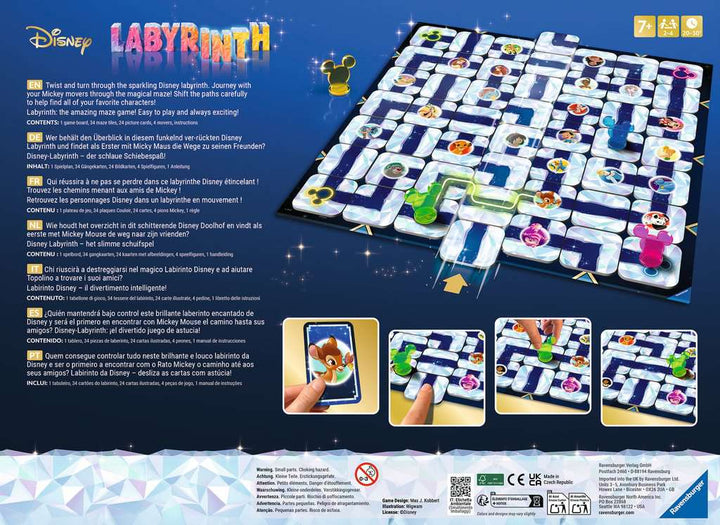 Ravensburger 27460 - Disney Labyrinth - Der Familienspiel-Klassiker für 2-4 Spieler ab 7 Jahren mit den beliebtesten Disney Charakteren