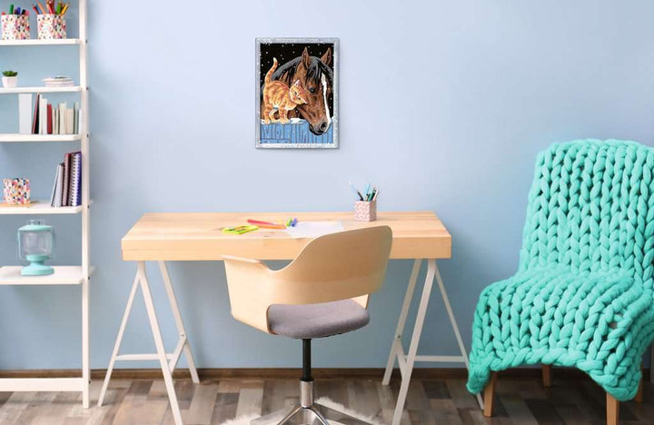 Fohlen mit Kätzchen