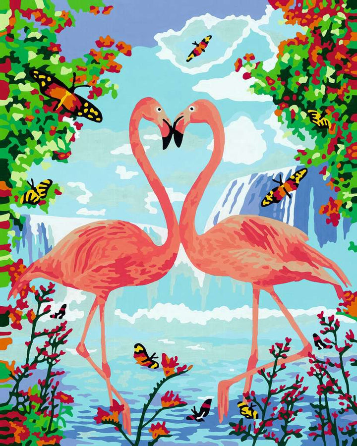 Ravensburger CreArt - Malen nach Zahlen 28991 – Flamingo Love – ab 12 Jahren