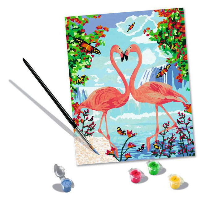 Ravensburger CreArt - Malen nach Zahlen 28991 – Flamingo Love – ab 12 Jahren