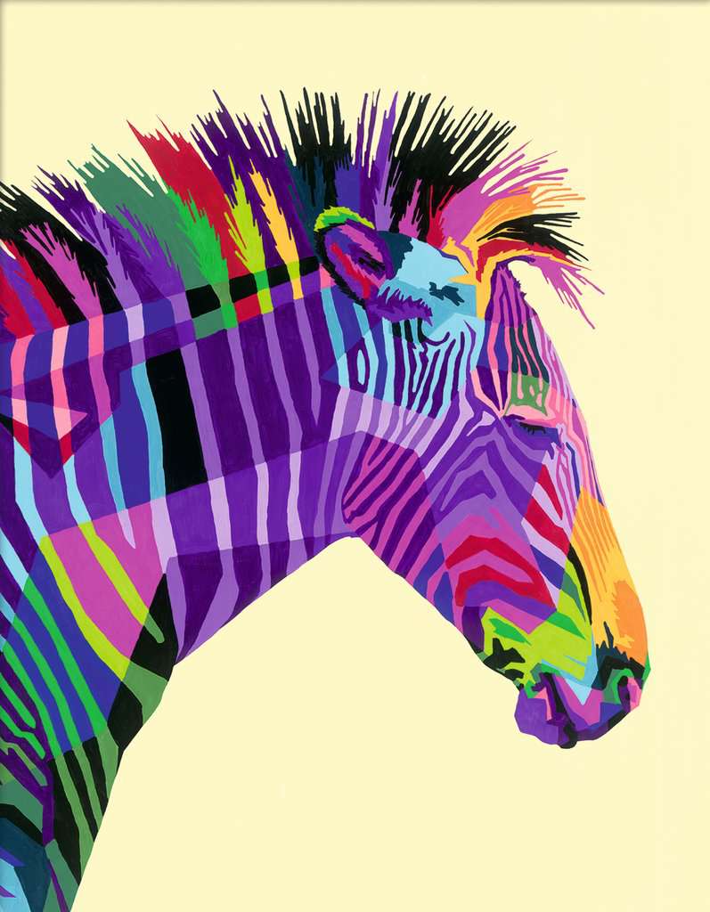 Ravensburger CreArt - Malen nach Zahlen 28994 – Funky Zebra – ab 12 Jahren