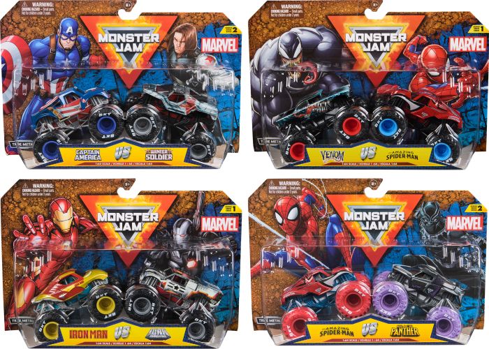 MNJ Monster Jam 2-Pack 1:64 Marvel
