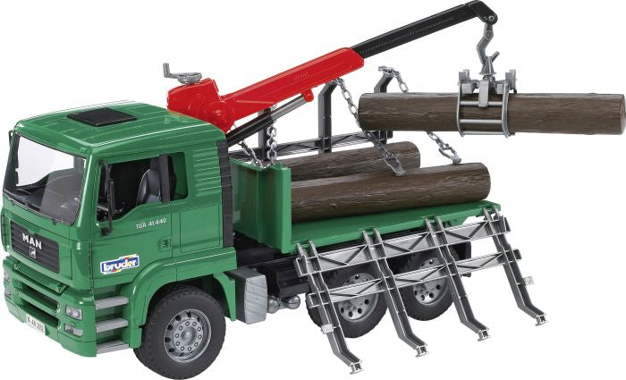 MAN TGA Holztransport-LKW mit Ladekran