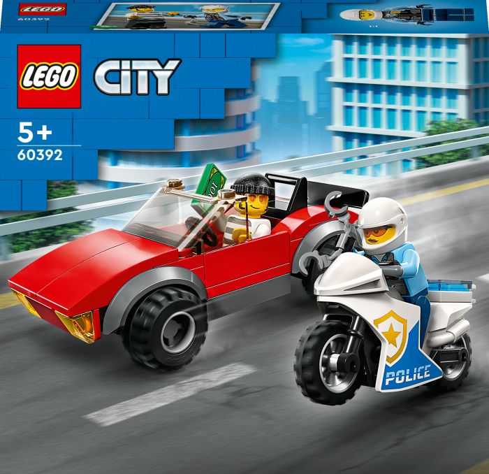City Verfolgungsjagd mit dem Polizeimoto