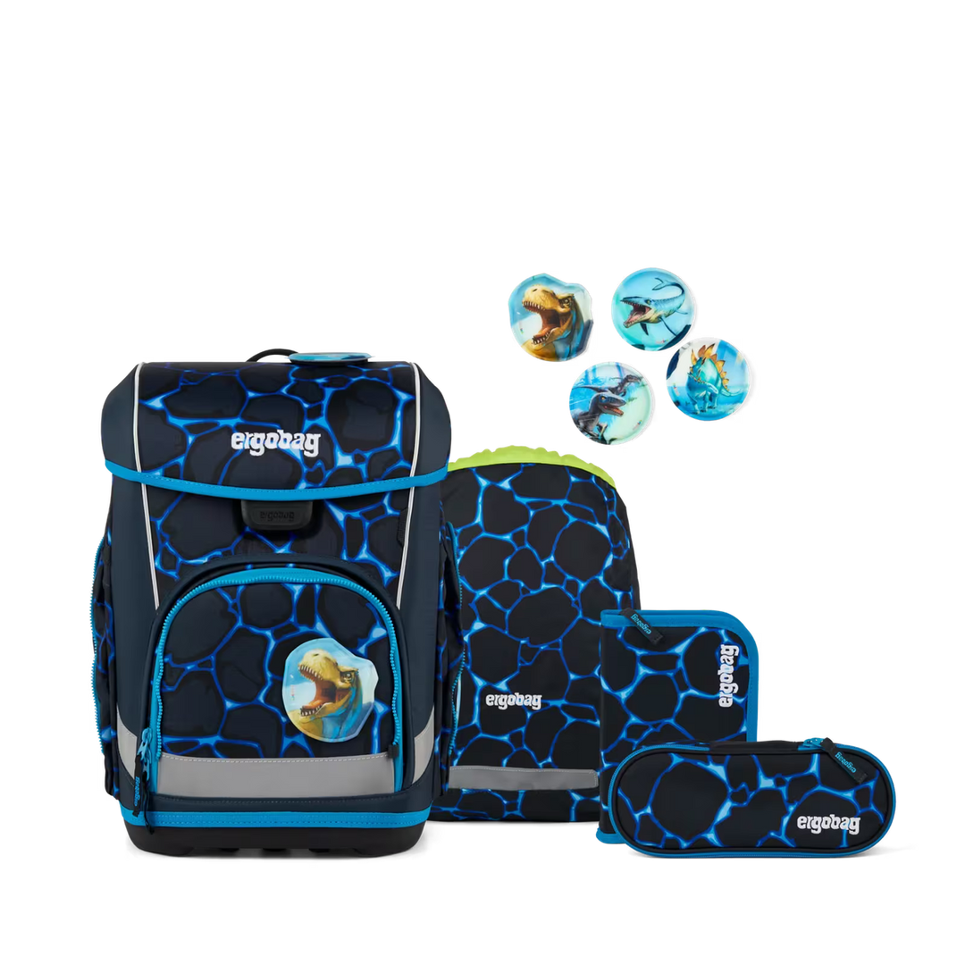 Ergobag Cubo Light Schulranzen-Set 6tlg Bärassic Garden