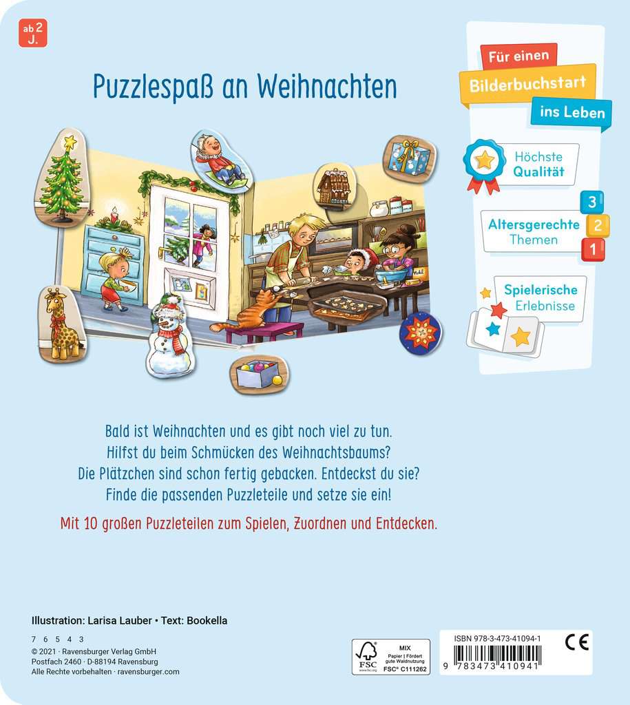 Mein großes Puzzle-Spielbuch: Weihnachten