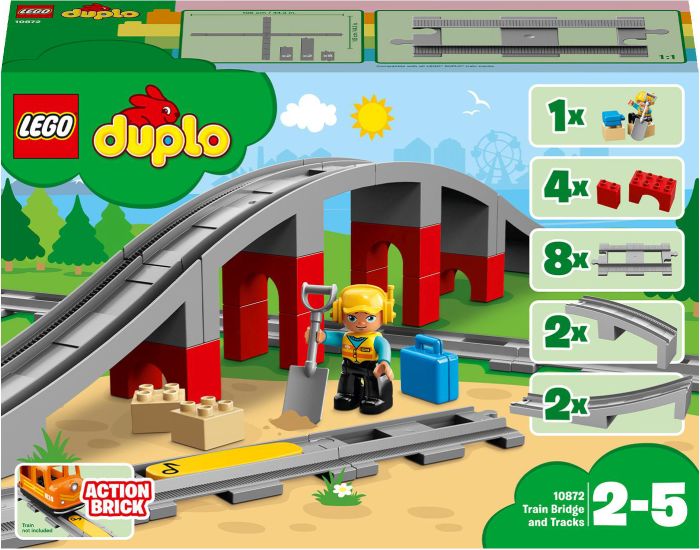 Duplo Eisenbahnbrücke und Schienen