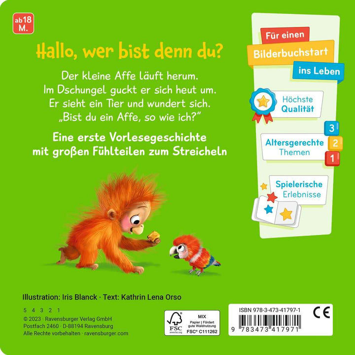 Mein erstes Vorlese-Fühlbuch: Bist du ein Affe?