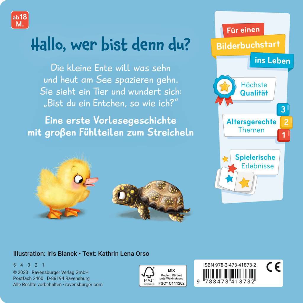 Mein erstes Vorlese-Fühlbuch: Bist du eine Ente?