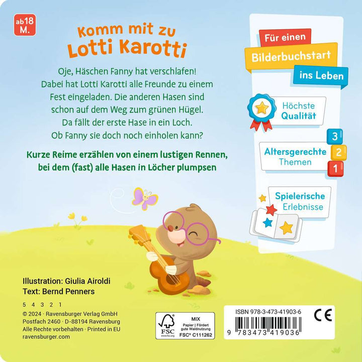 Mein erstes Lotti Karott: Das lustige Hasenrennen – ein Buch für kleine Fans des Kinderspiel-Klassikers Lotti Karotti