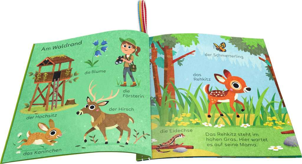 Mein Knuddel-Knautsch-Buch: Im Wald; weiches Stoffbuch, waschbares Badebuch, Babyspielzeug ab 6 Monate