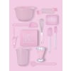 Colour Kitchen, Mini-Teigschaber, 27 cm, Breite 3,5 cm, rosa, BPA frei, Silikonkopf mit Kunststoffgriff, hitzebeständig bis 230 °C, mit Hangtag