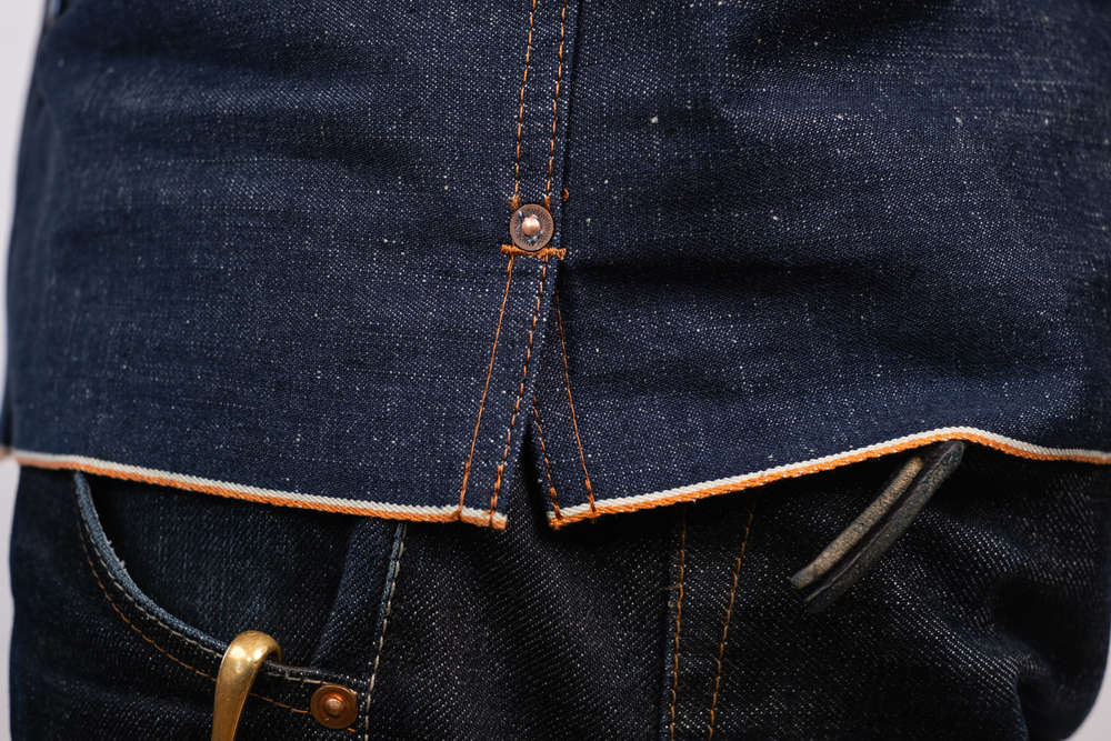 Schmales Hemd - Saum selvedge