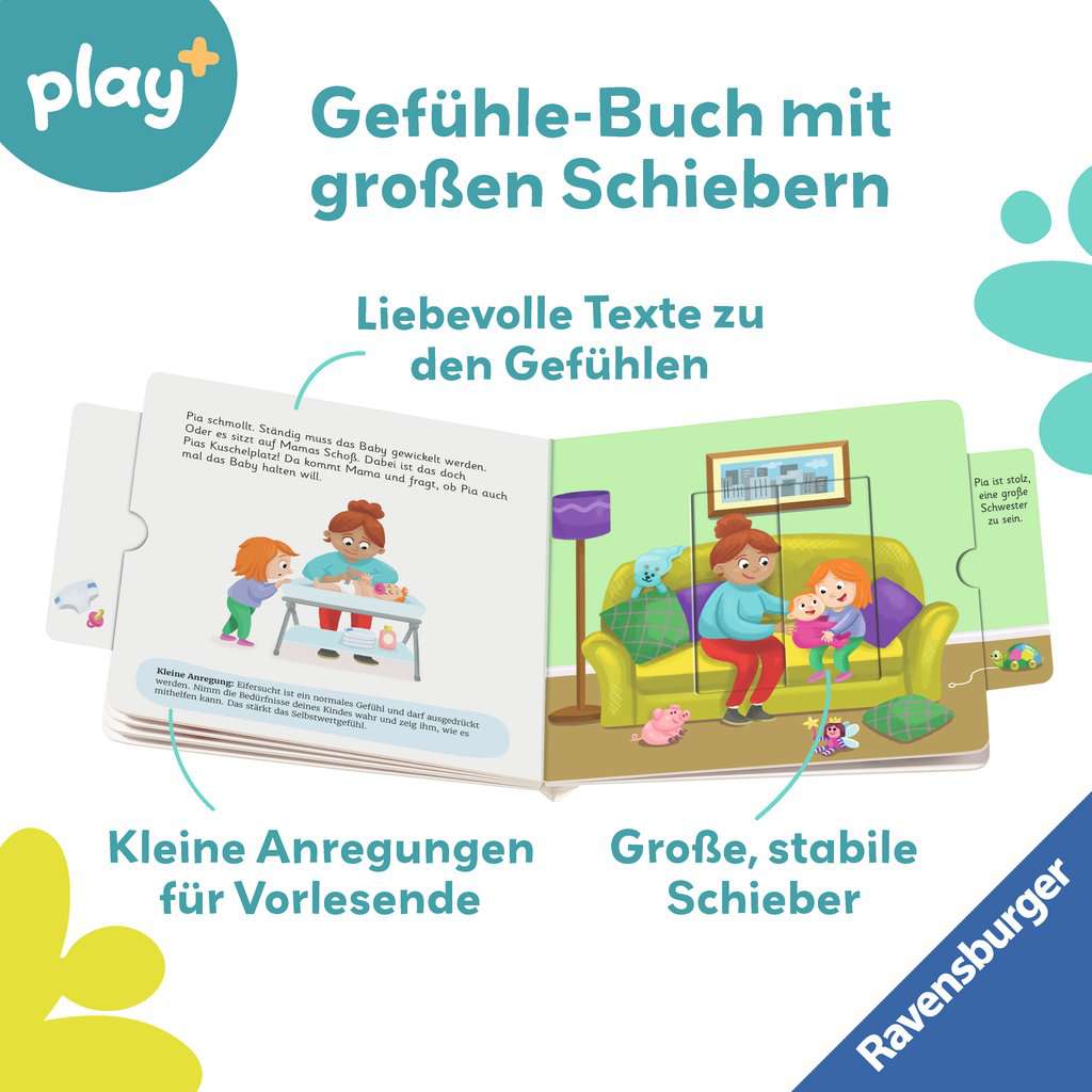 Ravensburger Play+ Mein erstes Schiebebuch: Gefühle