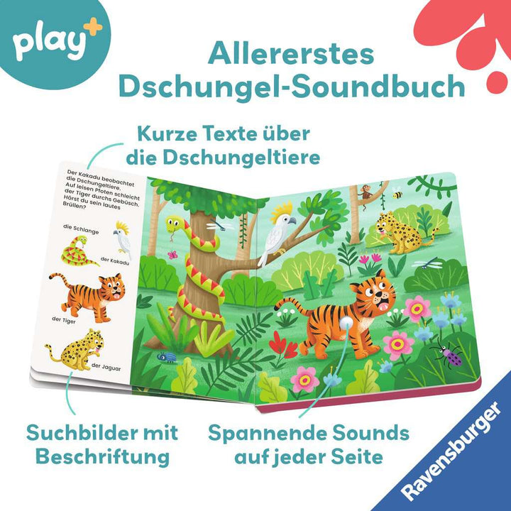 Ravensburger Play+ Mein allererstes Soundbuch: Im Dschungel (Sachen suchen und hören)