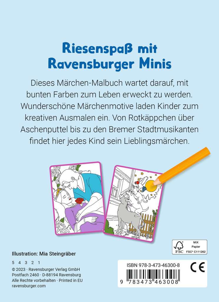 Ravensburger Minis: Mein Märchen-Malbuch