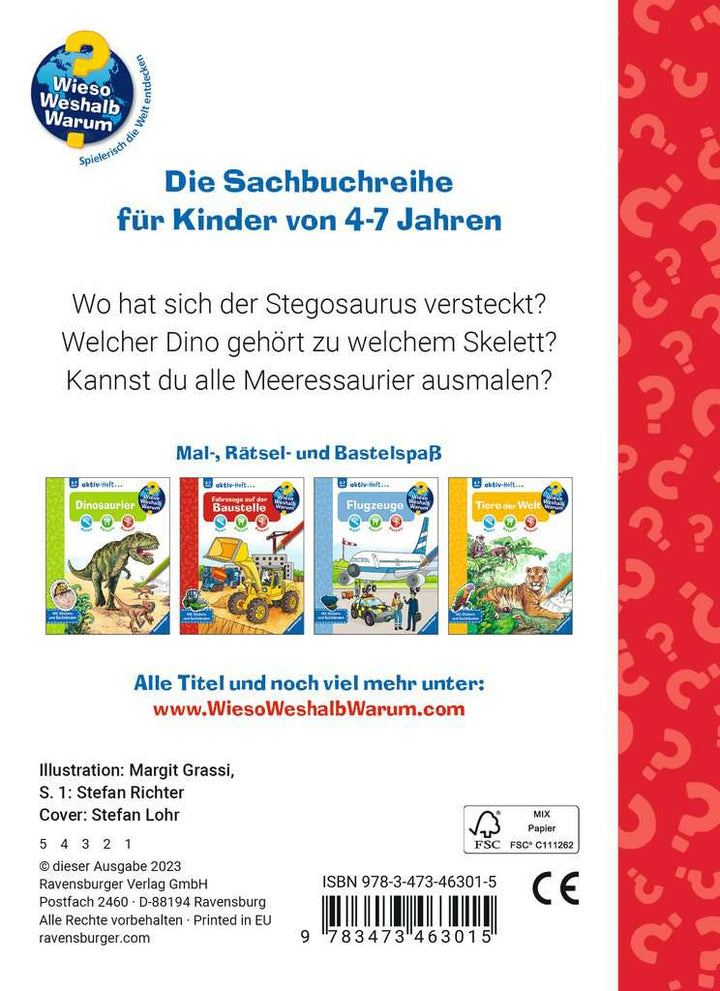 Ravensburger Minis: Wieso? Weshalb? Warum? Malen, Spielen und Rätseln - Dinosaurier