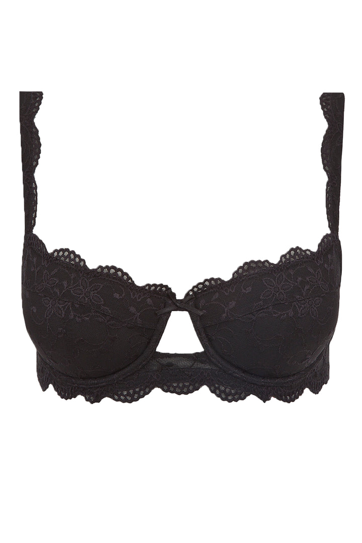 Dirndl-BH Dekolleté Spitze SILVER EDITION in schwarz
