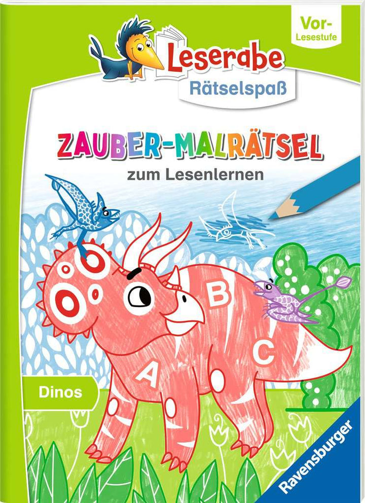 Leserabe Rätselspaß Zauber-Malrätsel zum Lesenlernen: Dinos (Vor-Lesestufe)